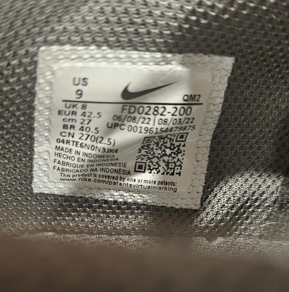 Nike SB Chron 2 Canvas Grey White Skate Shoes Men’s Size 9 - Picture 2 of 6